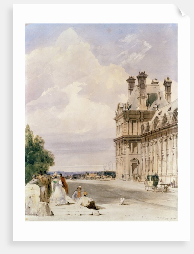 View near the Pont Royal, with the Pavillon de Flore, Tuileries by Thomas Shotter Boys