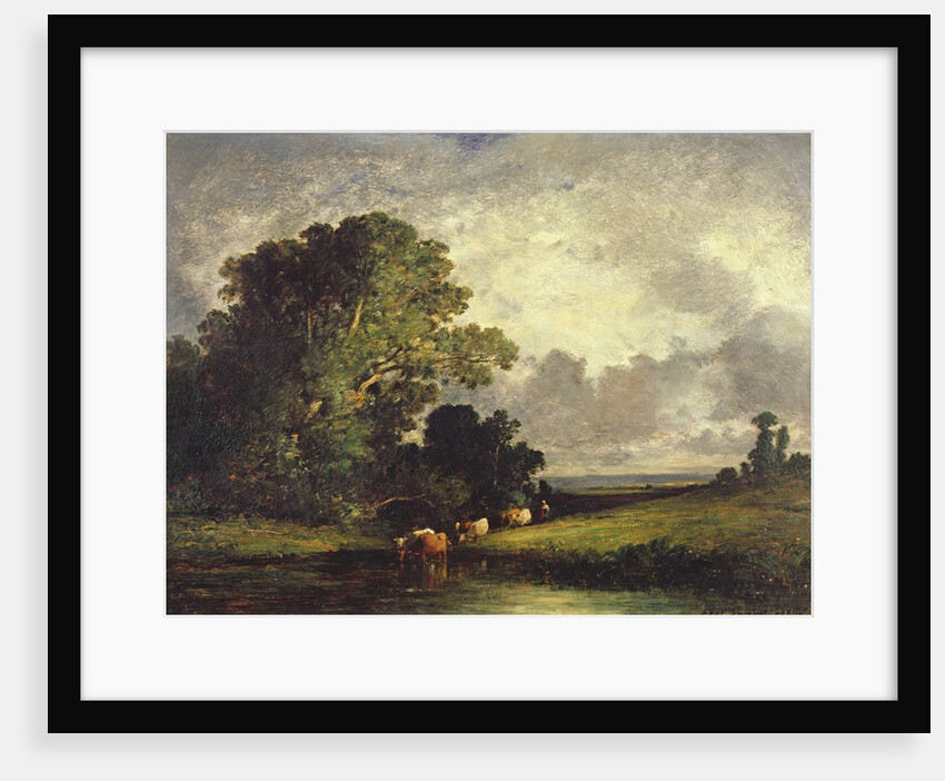 The Watering Place, Fontainebleau by Leon-Victor Dupre