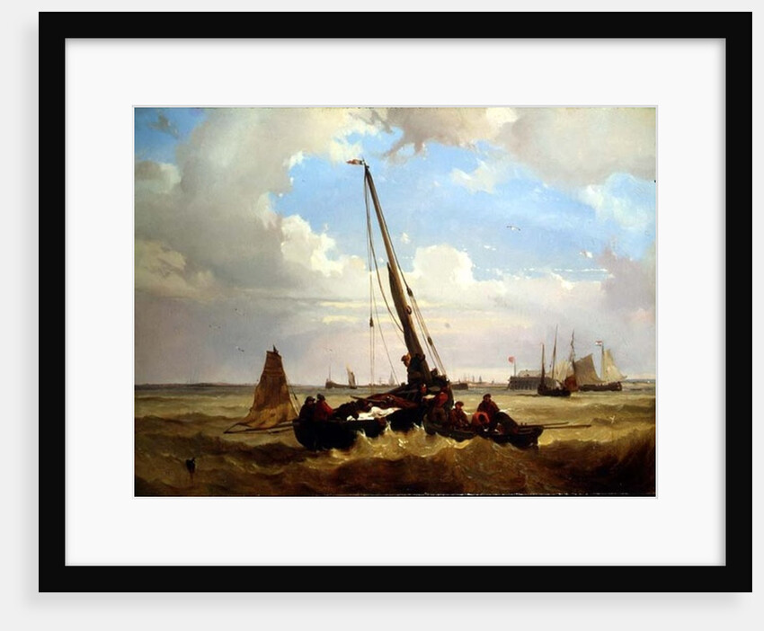 Fishing vessels off Calais by Alexandre T. Francia