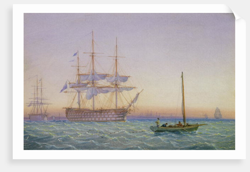 H.M. Frigates at Anchor by John and William Joy