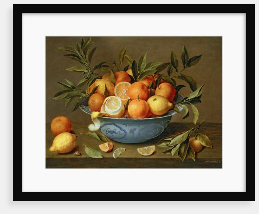 Still Life with Oranges and Lemons in a Wan-Li Porcelain Dish, 17th century by Jacob van Hulsdonck