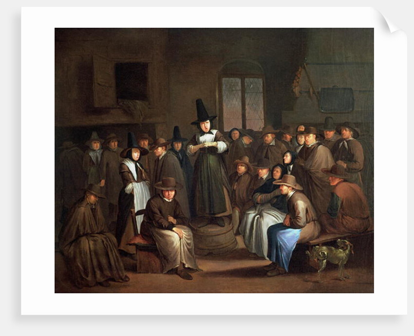 A Quaker Meeting, c.1685 by Egbert van the Elder Heemskerk