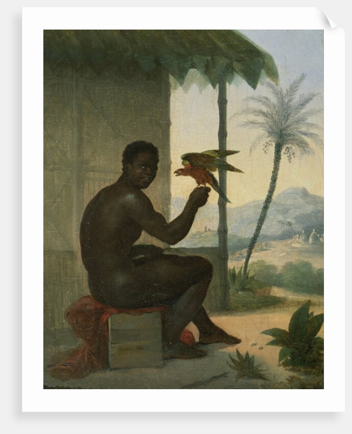 Brazilian negro with Tropical Bird by Nicolas Antoine Taunay