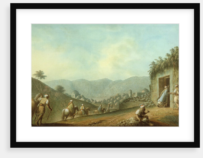 The Village of Betania with a View of the Dead Sea by Luigi Mayer