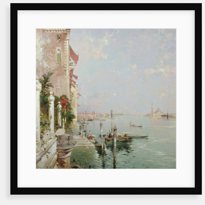 Venice: View from the Zattere with San Giorgio Maggiore in the Distance by Franz Richard Unterberger