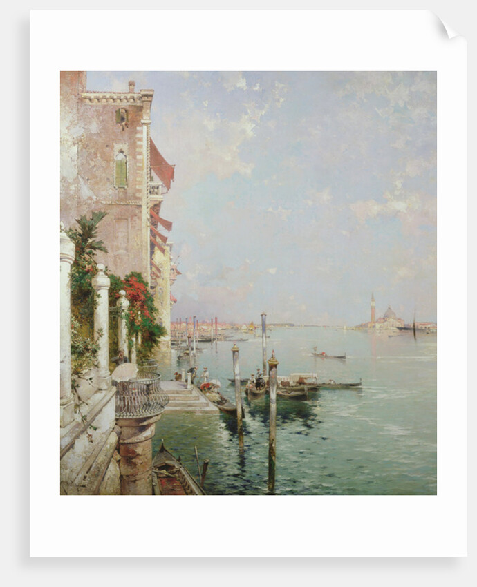 Venice: View from the Zattere with San Giorgio Maggiore in the Distance by Franz Richard Unterberger