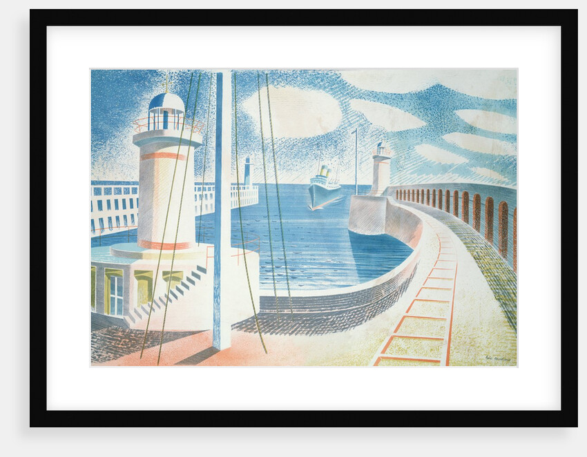 Newhaven Harbour by Eric Ravilious
