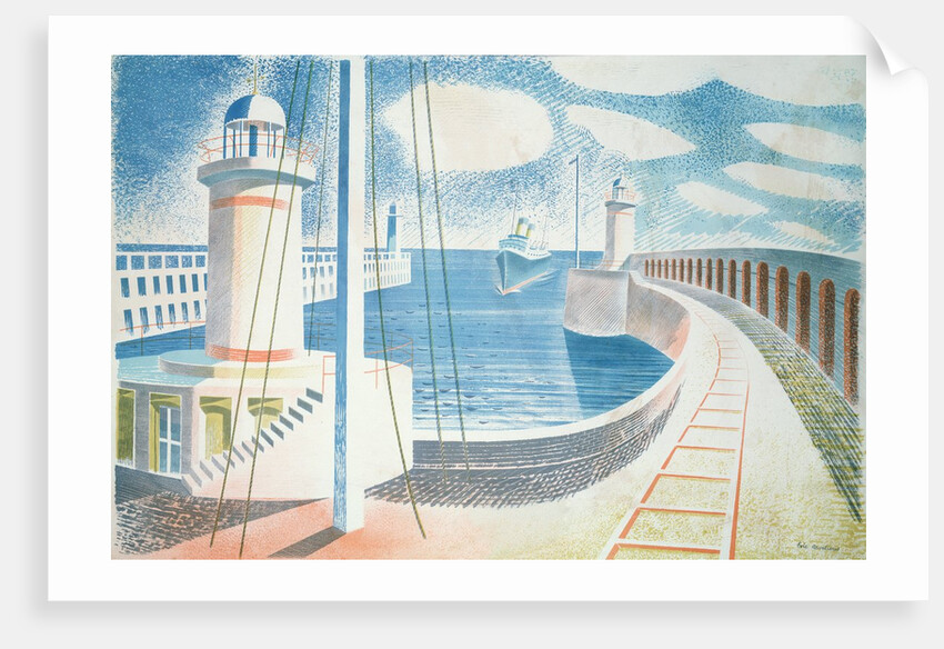Newhaven Harbour by Eric Ravilious