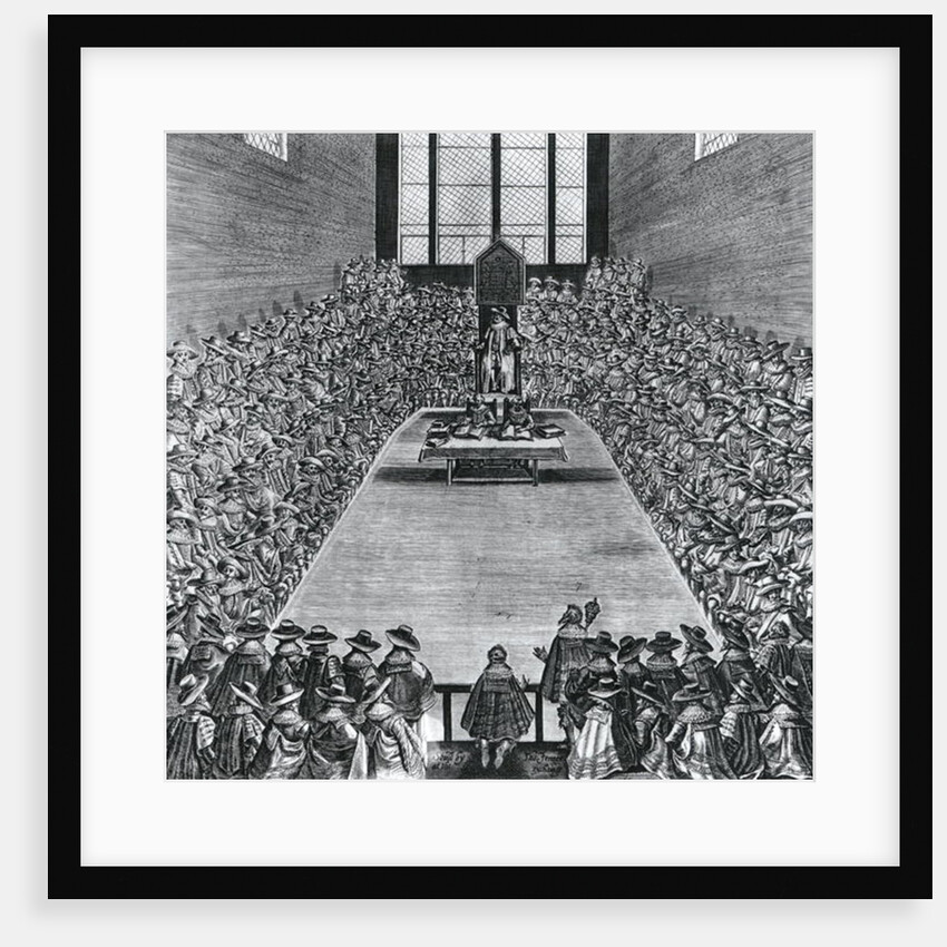 King James I in the Houses of Parliament, 1624 by English School