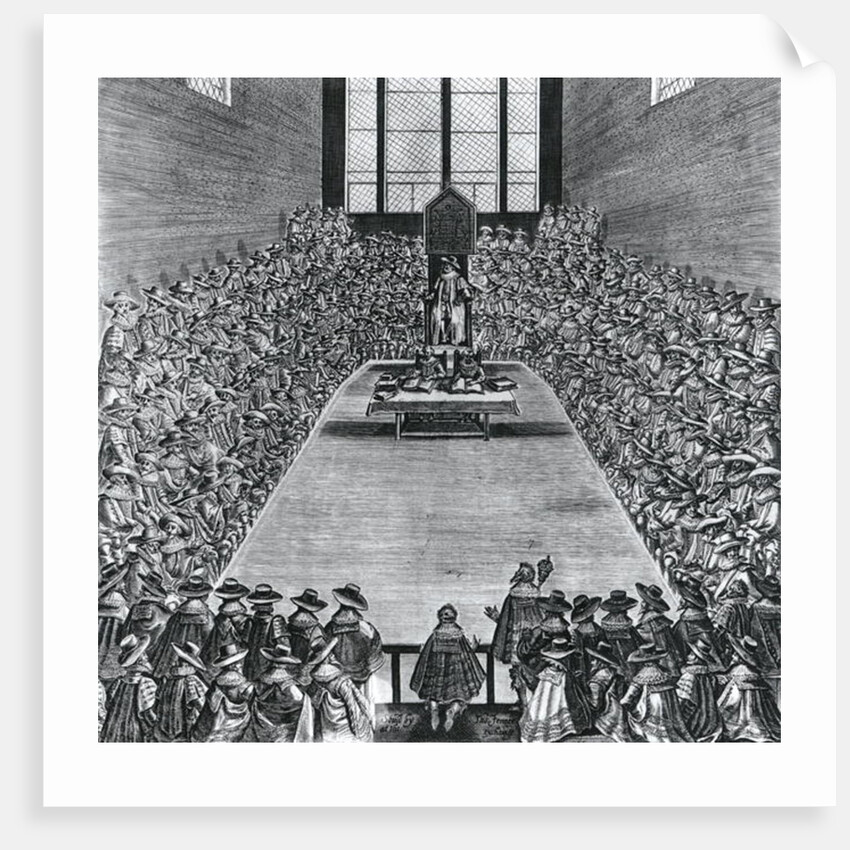 King James I in the Houses of Parliament, 1624 by English School
