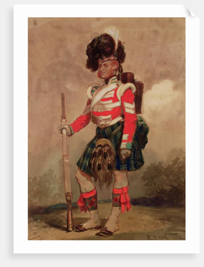 A Soldier of the 79th Highlanders at Chobham Camp in 1853 by Eugene-Louis Lami