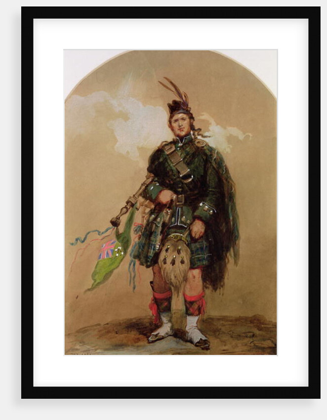 A Piper of the 79th Highlanders at Chobham Camp in 1853 by Eugene-Louis Lami