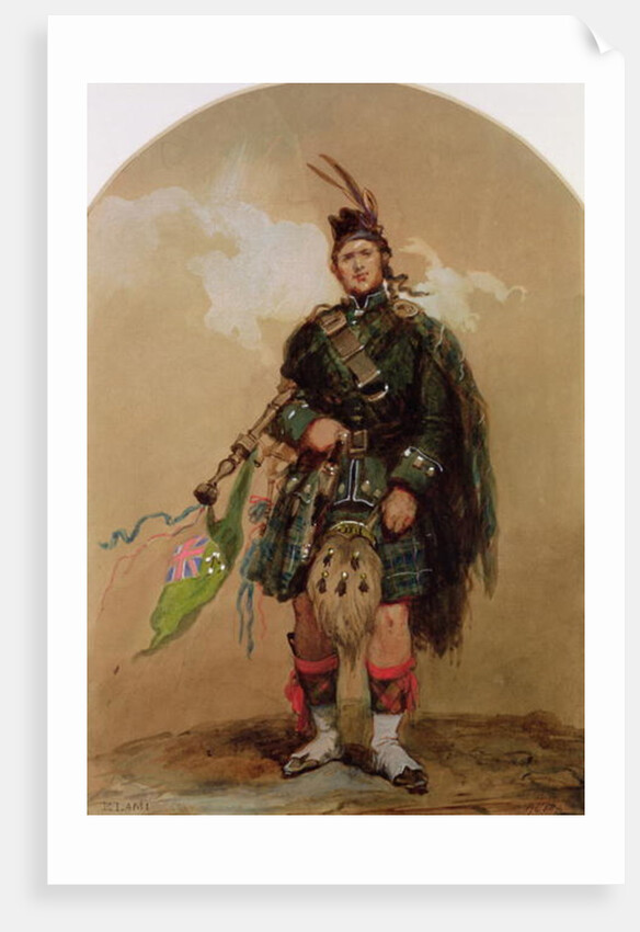 A Piper of the 79th Highlanders at Chobham Camp in 1853 by Eugene-Louis Lami