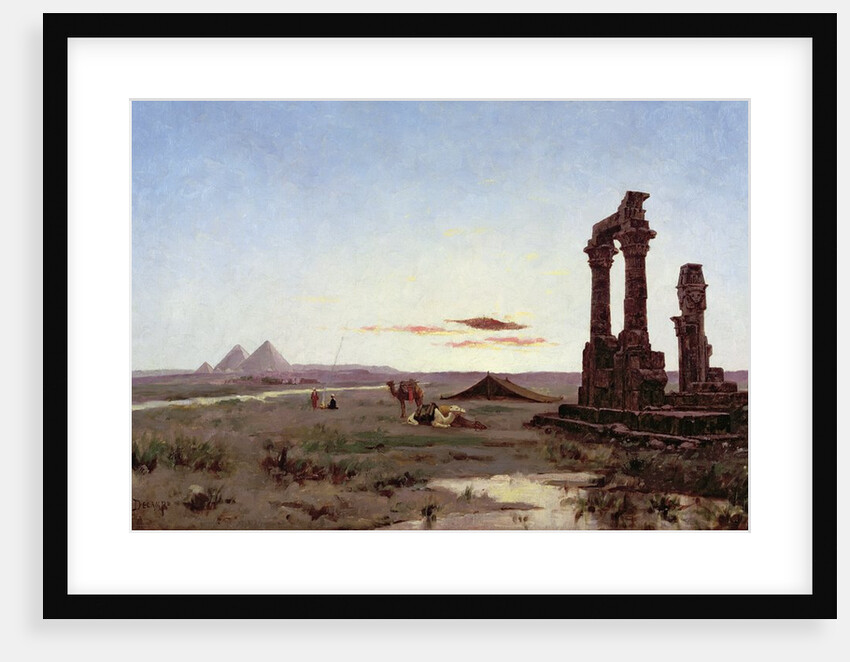 A Bedouin Encampment by a Ruined Temple by Alexandre Gabriel Decamps
