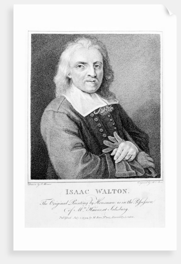 Portrait of Isaac Walton engraved by Marino Bovi 1794 by Jacob Huysmans