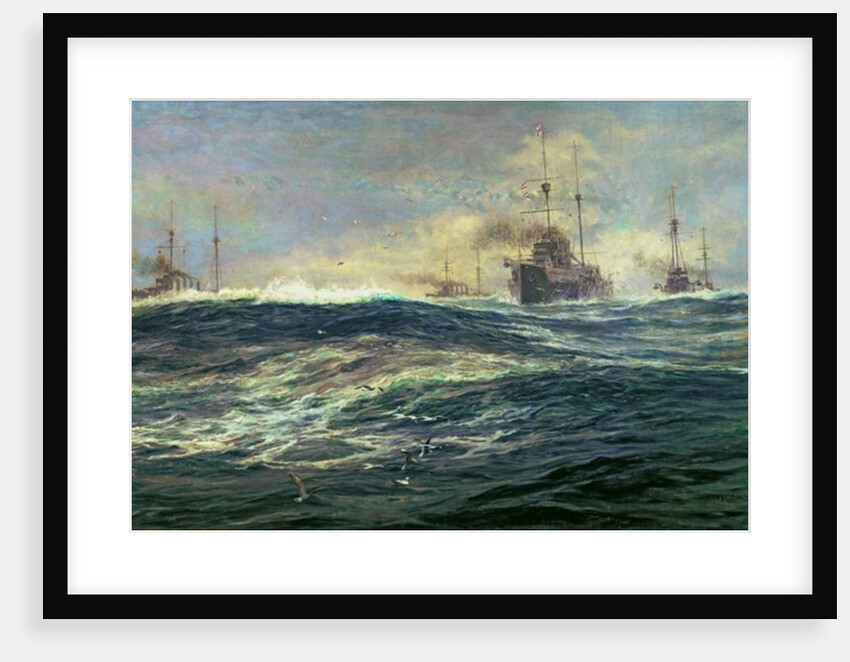 1st Battle Squadron of Dreadnoughts Steaming down the Channel in 1911 by William Lionel Wyllie