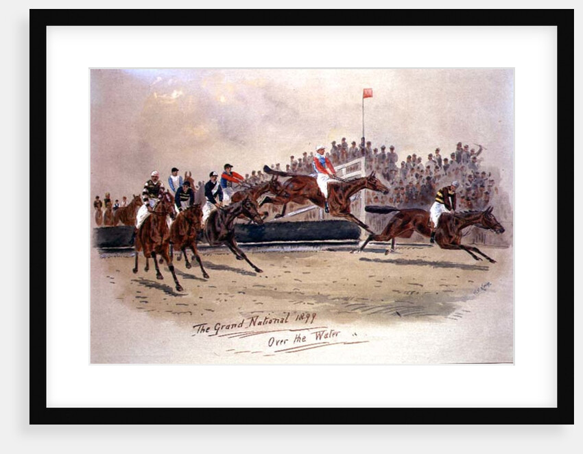 The Grand National, Over the Water, 1899 by William Verner Longe