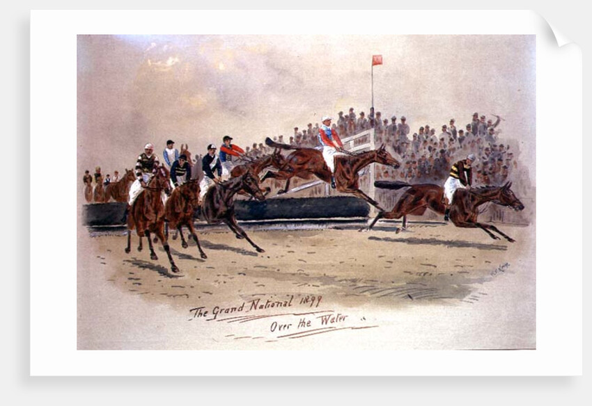 The Grand National, Over the Water, 1899 by William Verner Longe