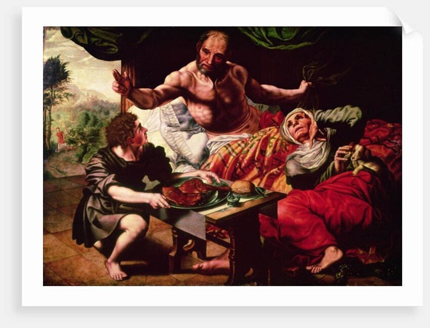 Isaac Blessing Jacob by Jan van Hemessen