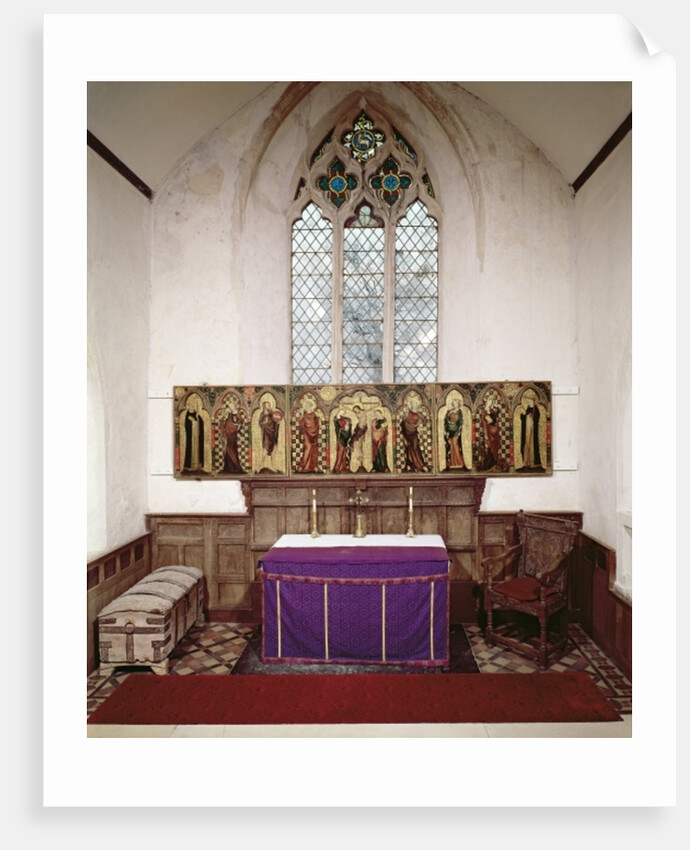 Retable depicting the Crucifixion with Eight Saints, c.1300 by English School