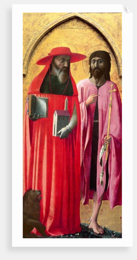 Saints Jerome and John the Baptist, c.1428 by Tommaso Masaccio