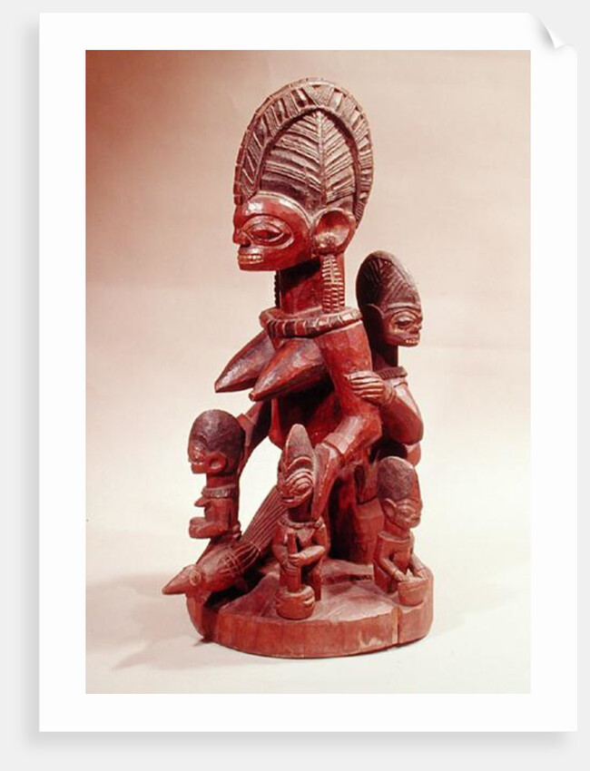 Mother and children by Culture Yoruba