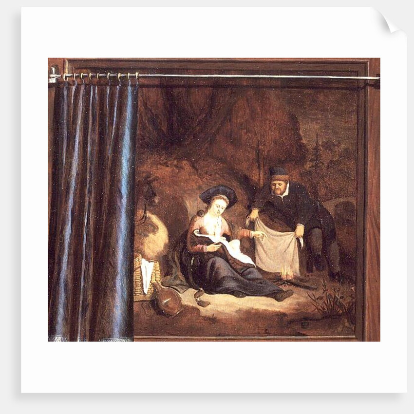 A trompe l'oeil of The Rest on the Flight into Egypt, 17th century by Abraham de Pape