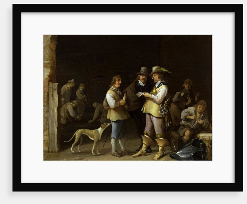 A Guardroom Interior by Anthonie (1601-73) Palamedesz