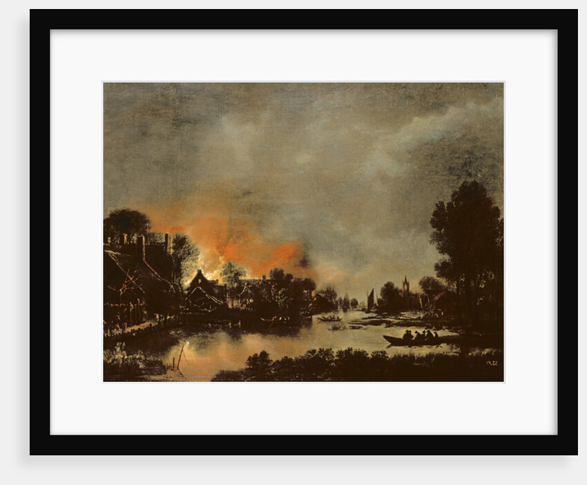Village on Fire by Aert van der Neer