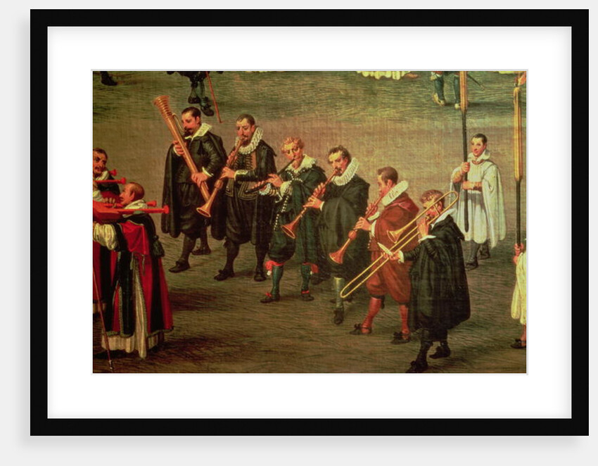 Musicians taking part in The Ommeganck in Brussels on 31st May 1615: Procession of Notre Dame de Sablon by Denys van Alsloot