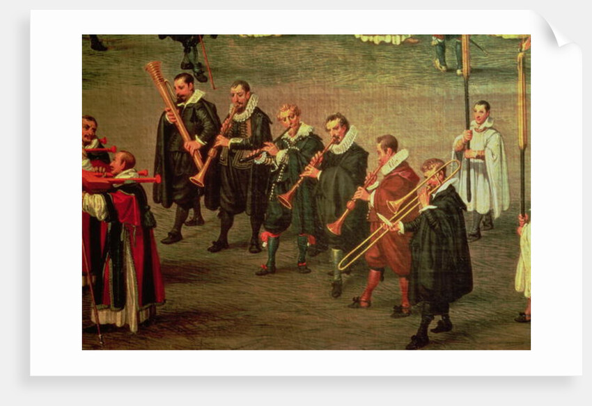 Musicians taking part in The Ommeganck in Brussels on 31st May 1615: Procession of Notre Dame de Sablon by Denys van Alsloot
