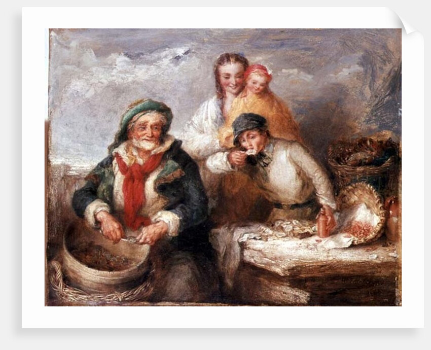 Sketch for 'Oysters, Young Sir?' by Henry Perlee Parker