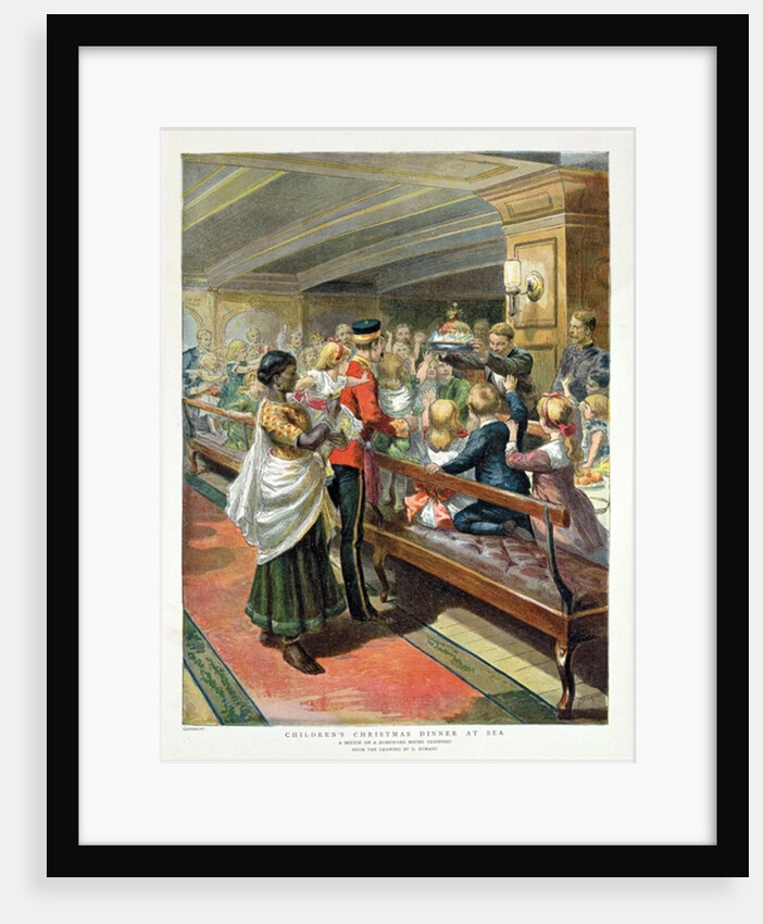 Children's Christmas Dinner at Sea from the Graphic Christmas Number, 1889 by Godefroy Durand