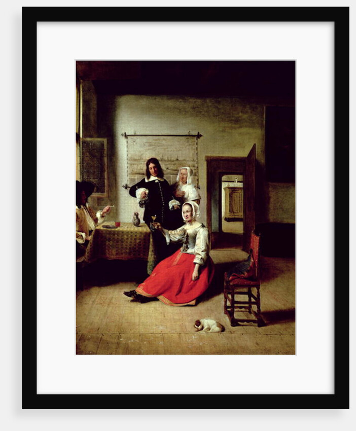 Woman drinking with soldiers, 1658 by Pieter de Hooch