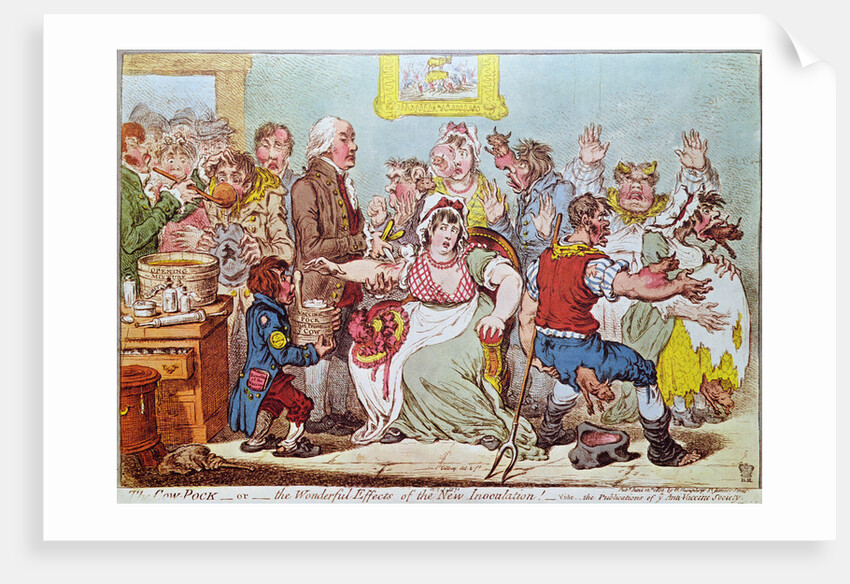The Cow Pock or the Wonderful Effects of the New Inoculation by James Gillray