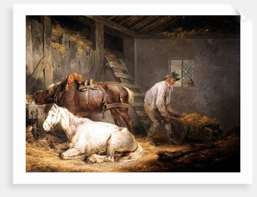 Horses in a Stable, 1791 by George Morland