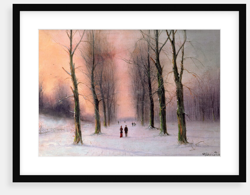 Snow Scene-Wanstead Park by Nils Hans Christiansen