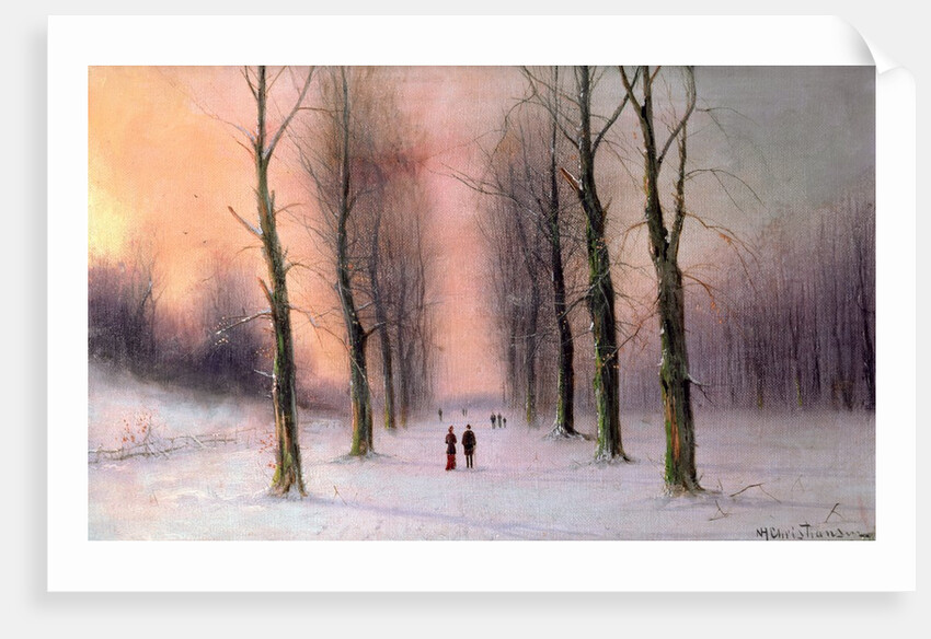Snow Scene-Wanstead Park by Nils Hans Christiansen
