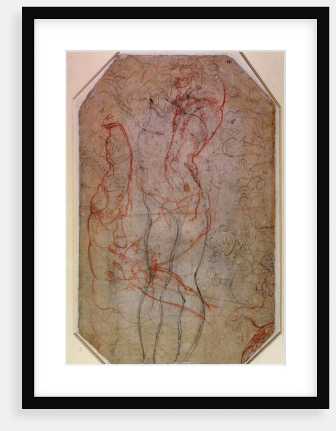 Study of Figures and the Creation of Adam by Michelangelo Buonarroti