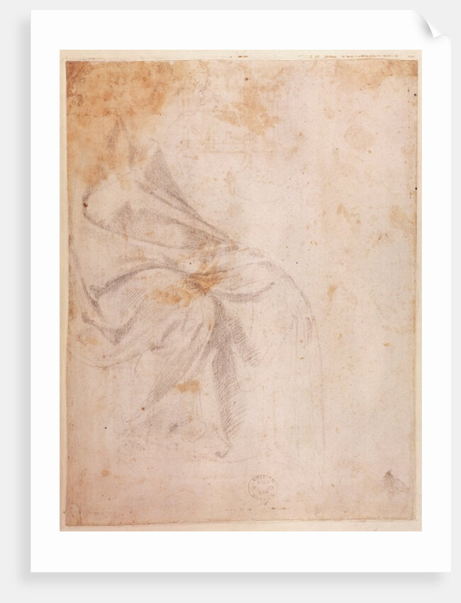 Study of Drapery c.1516 by Michelangelo Buonarroti