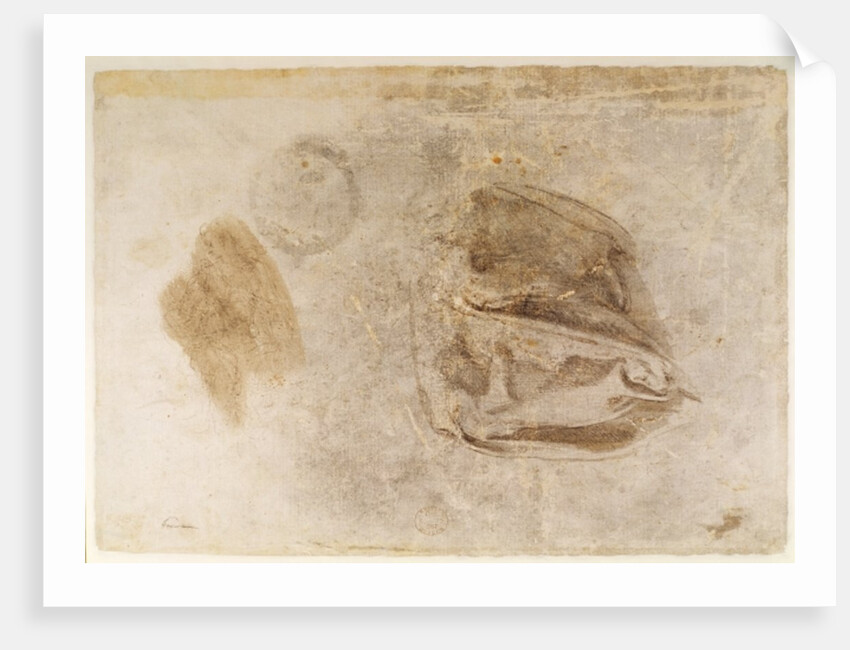 Study for the robes of the Erythraean Sibyl by Michelangelo Buonarroti
