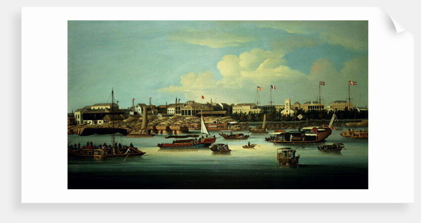 A View of the Hongs by George Chinnery