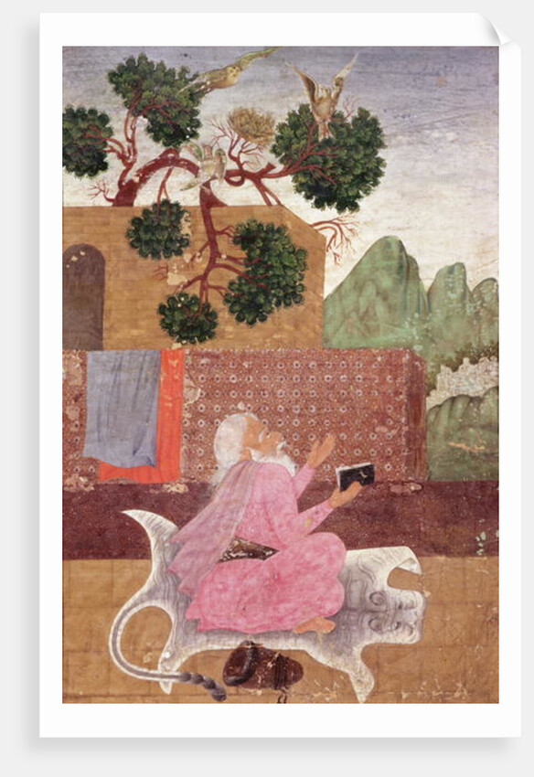 An ascetic on a tigerskin by School Indian