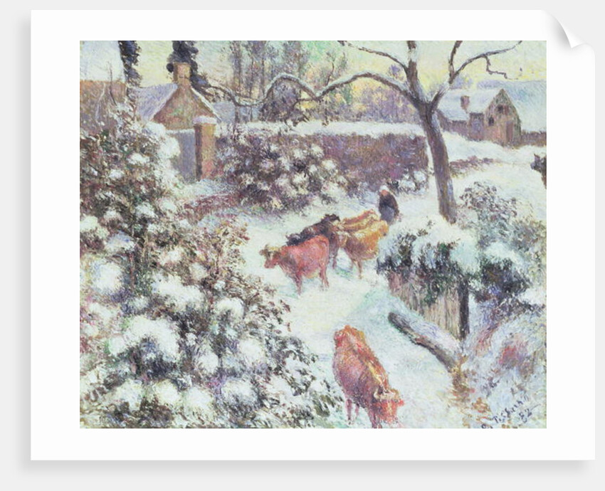 Effet de Neige a Montfoucault, 1882 by Camille Pissarro