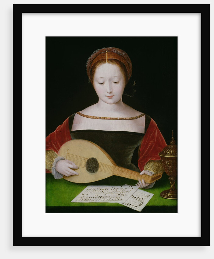 Mary Magdalene Playing a Lute by Master of the Female Half Lengths