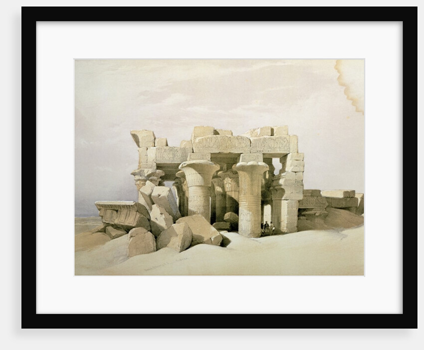 The ruins of the Temple of Kom Ombo dedicated to Sobek and Horus by David Roberts