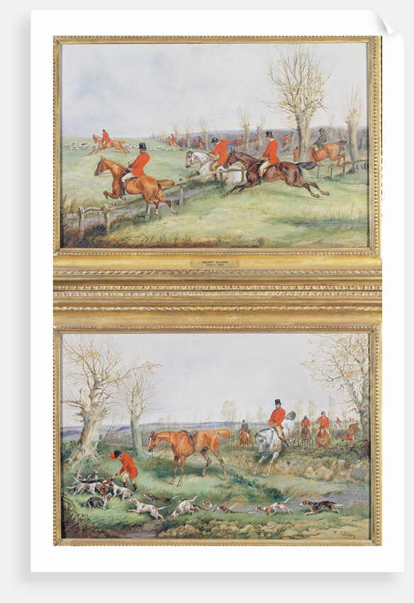 Pair of Hunting Scenes, 19th century by Henry Thomas Alken