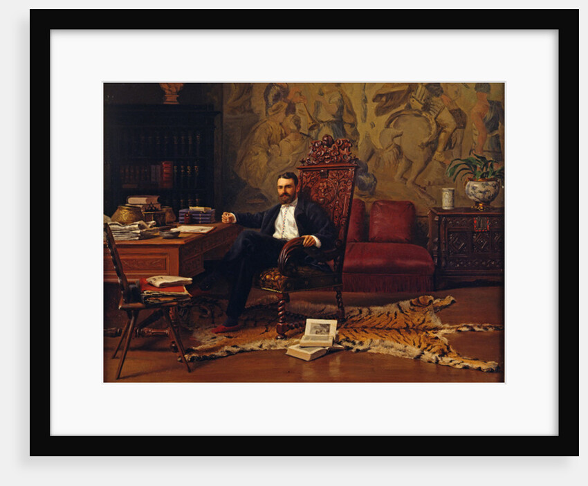 Louis Signorino seated in his study by Gustave Bourgain