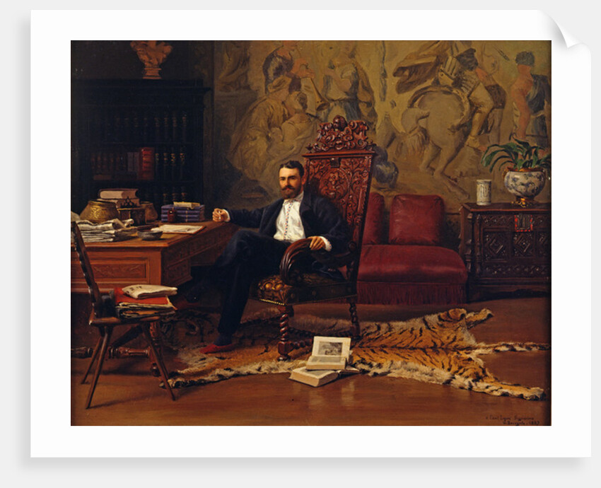 Louis Signorino seated in his study by Gustave Bourgain