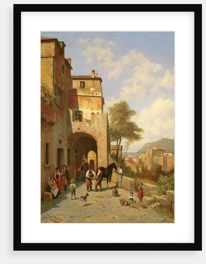 View of Spottorno on the Mediterranean Coast, 19th century by Jacques Carabain